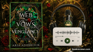 Web of Vows and Vengeance book cover showing dark romance and suspense elements